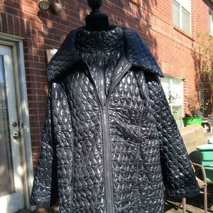 Roman Black Puffer Coat
